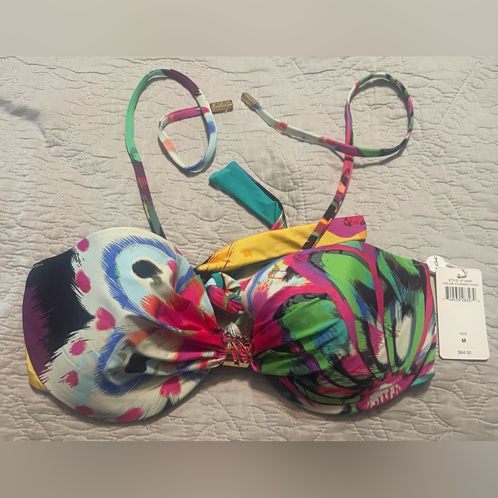 A.Che Bikini Top Tie Size Medium NWT